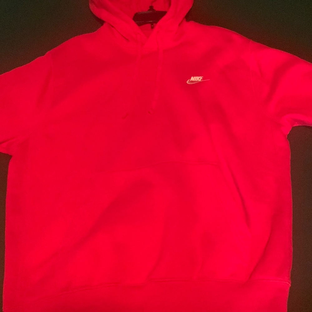 Red Nike hoodie